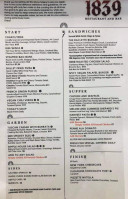 Brotherhood Winery Cafe menu