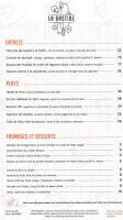 La Table Des 12 menu