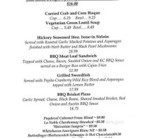 Moat Mountain menu