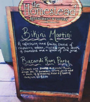 Homestead menu