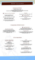 The Corner Room menu