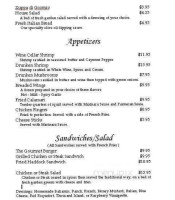 The Wine Cellar menu