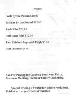 Applewood Bbq menu