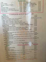 Vicki's Cozy Cafe Llc menu