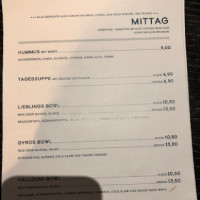 Liebling Trier Café Und Bowls menu