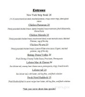 279 Grill menu