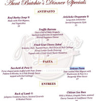 Aunt Butchies menu