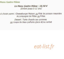 Le Bistrot du cuisinier menu