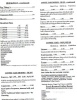 Brumby's Coffee House Pizza menu