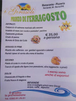 I Girasoli menu