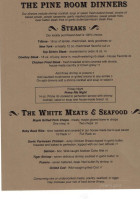 Pine Room And Lounge menu