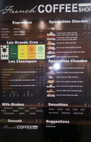 French Coffee Shop menu