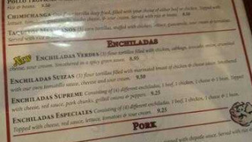 El Rio menu