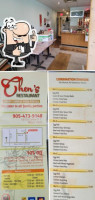 Chen's Restaurant menu