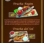 El Fogon Del Sol menu