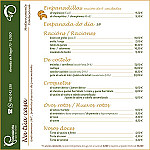 A Paparota menu