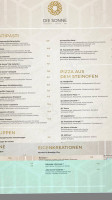 Die Sonne menu