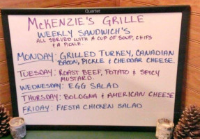 Mckenzie's Grille menu