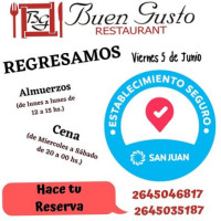 Buen Gusto Restaurante menu