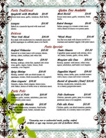 Mangiare Italian menu