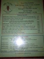 Billie's Fine Foods menu