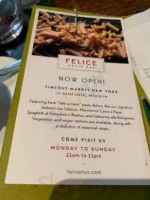 Felice 64 Wine Bar menu