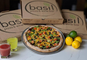 Basil Pizza Wine food