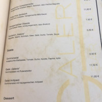 Galerie Bar Lounge menu