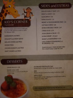 Garden Court Cafe menu