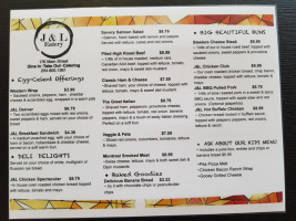 J L Eatery menu