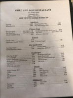 Gold Jade menu