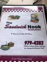 Sandwich Nook menu