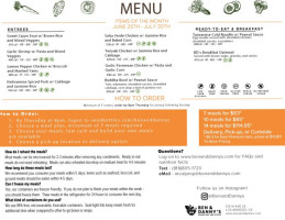 Ben And Danny's menu