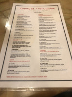 Cherry Street Thai menu