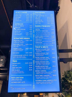 Hidden Grounds Coffee menu