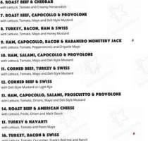 Big Star Sandwich Co. menu