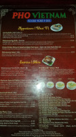 Pho Vietnam menu