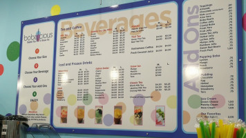 Bobalicious Bubble Tea Snow Ice menu