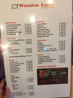 Paris City Cafe menu