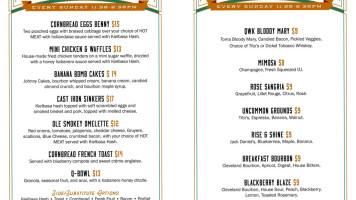 Que Whiskey Kitchen menu