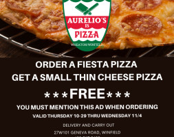 Aurelio's Pizza Wheaton Winfield Il menu