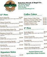 Hoboken Bread Bagel Co menu