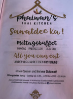 Phaiwan's Thai Kitchen menu