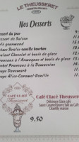 Le Theusseret menu