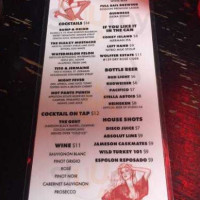 Ethyl's Alcohol Food menu