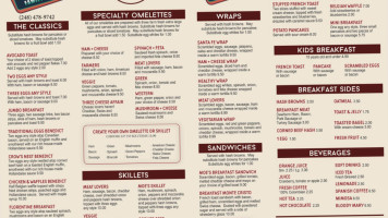 Moe's on Ten Family Diner menu