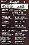 Joe and the Juice menu