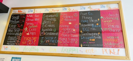 The Poke Co. menu