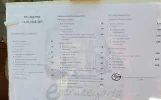 E La Encruceyada menu