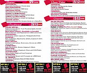 Hot Box Pizza Pasta menu